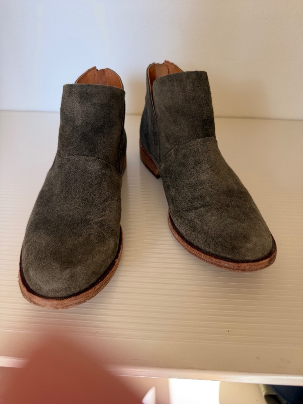 Kork-Ease green suede olive green ankle boots